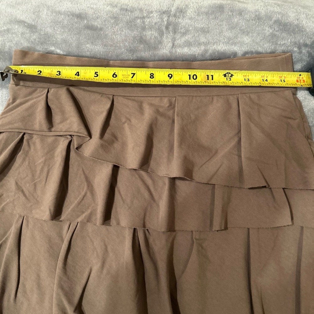Loft Small Skirt Women's /Brown /Pull On layered Mini Boho / Retail $69 - Picture 3 of 4